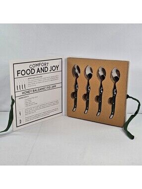 New Santa Barbara Design Studio Comfort and Joy Appetizer Spoons Set 4 Green